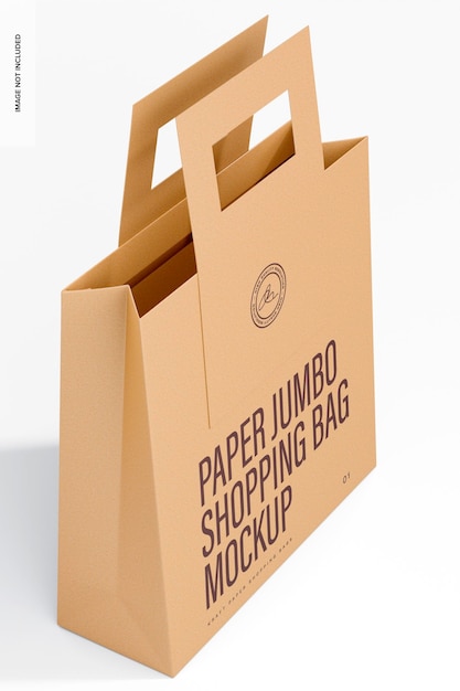 Mockup di borsa della spesa jumbo in carta kraft