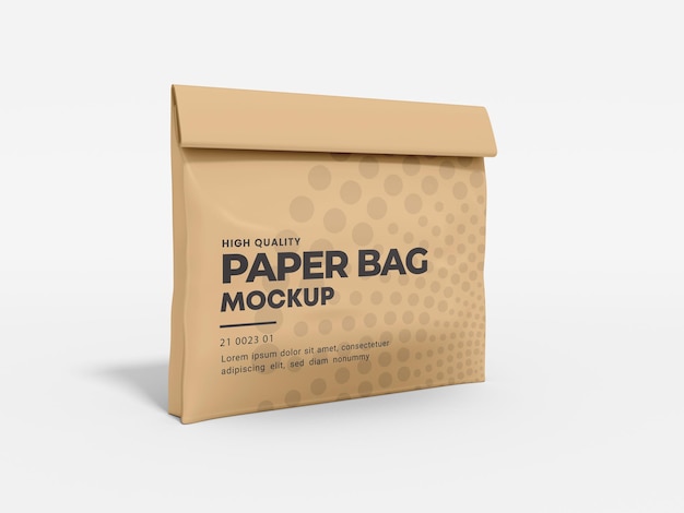 Kraft paper mailing delivery bag mockup