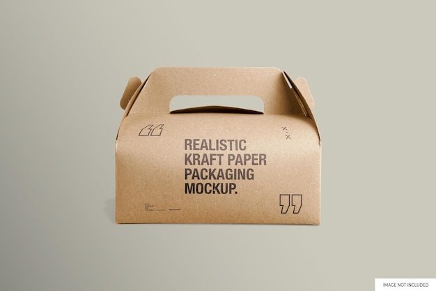 PSD kraft paper packaging mockup