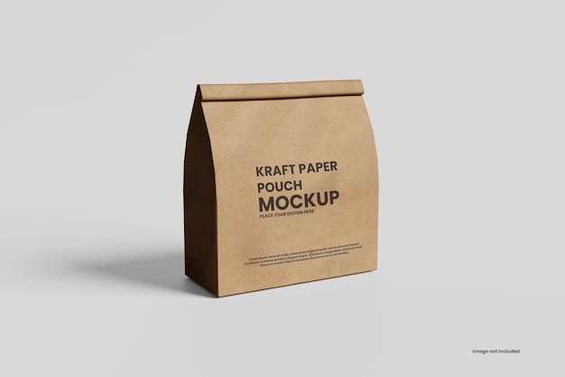 Kraft paper pouch mockup