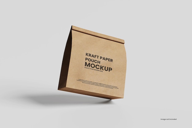 Kraft paper pouch mockup