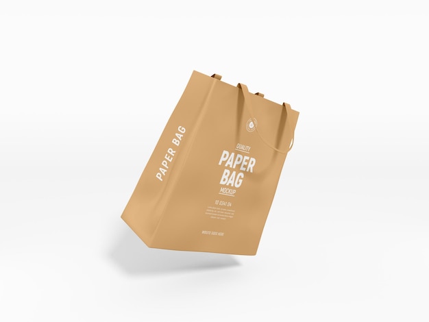 Mockup di branding della borsa della spesa in carta kraft