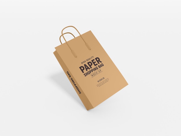 Mockup di branding della borsa della spesa in carta kraft