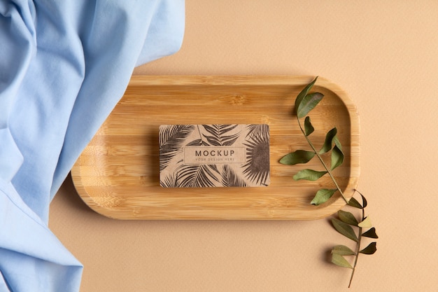 Kraft paper visit card mockup