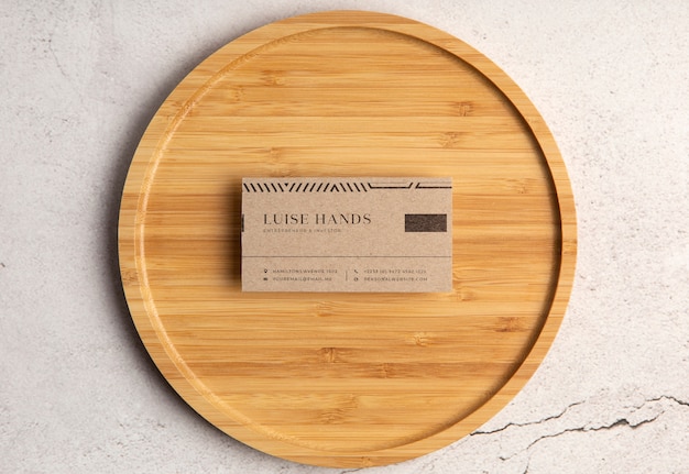 PSD kraft paper visit card mockup