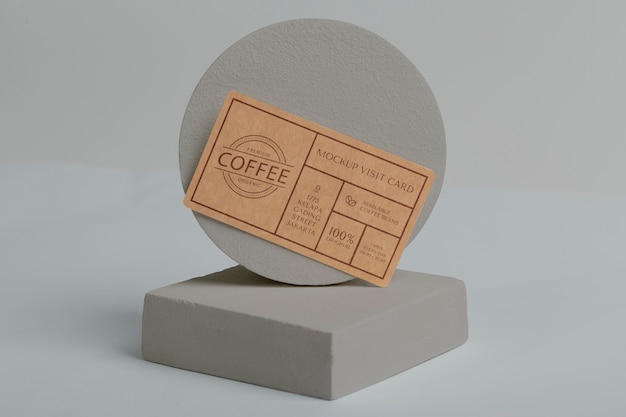 PSD kraft paper visit card mockup