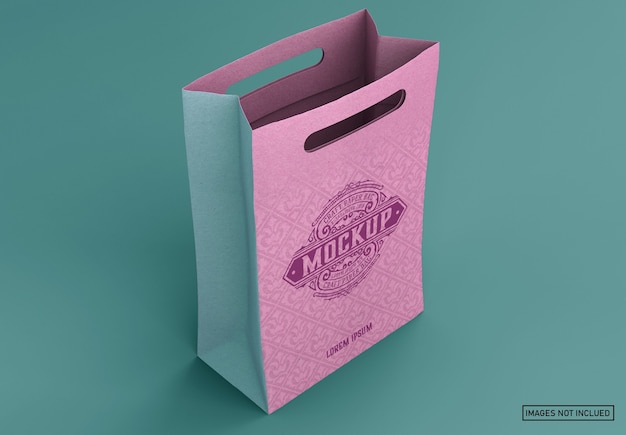 Kraft shopping bag mockup