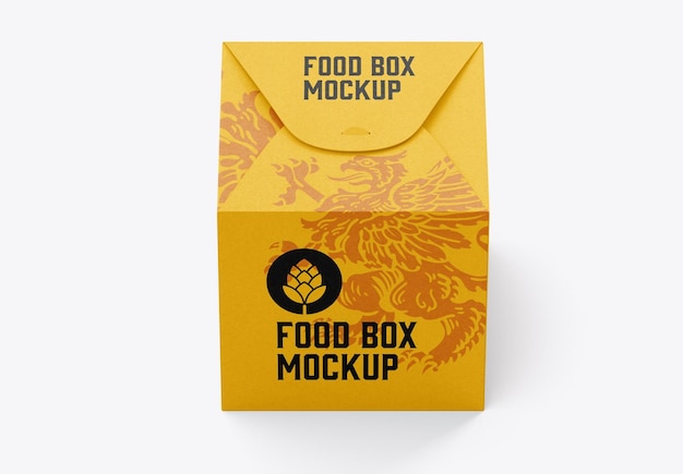 Kraft Square Food Box Makieta