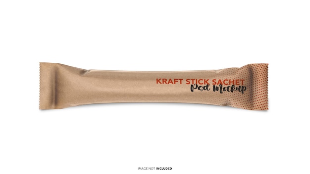 Kraft Stick Sachet PSD Мокап