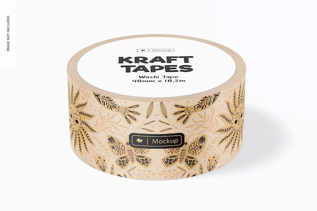 Kraft tape mockup, front view