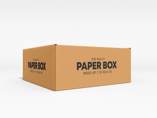 Kraftpapier Mailing Levering Vierkante doos Branding Mockup