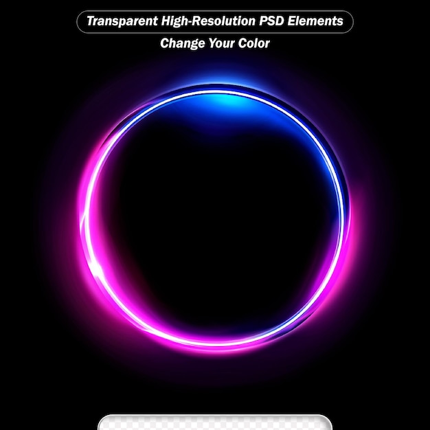 PSD krąg abstrakcyjny tło świecące neonowe światła wokół portalu
