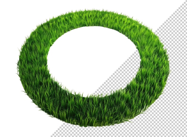 PSD krąg krótkich źdźbeł zielonej trawy