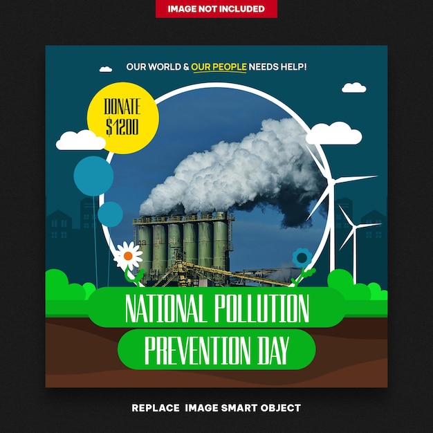 PSD krajowy baner z okazji dnia zapobiegania zanieczyszczeniom