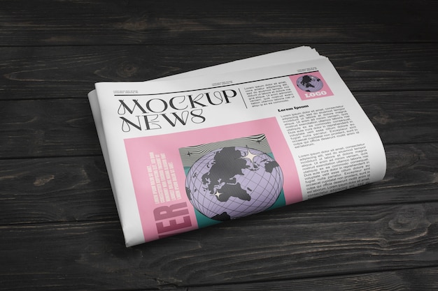 Krant tijdschrift mock-up ontwerp