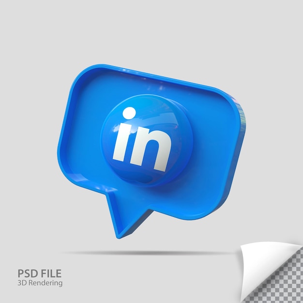 Kreacja Renderowania Ikony 3d Linkedin