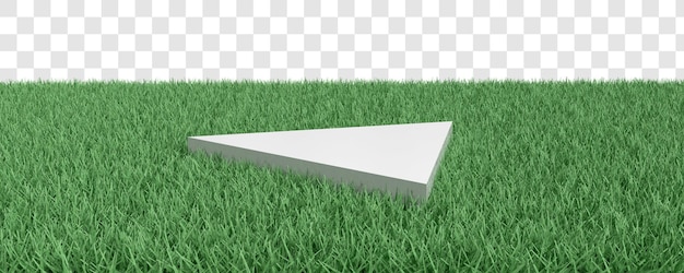 PSD kreator sceny białej platformy w trawie