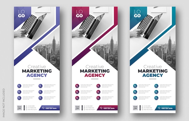 Kreatywna Agencja Biznesowa Roll Up Banner Design Lub Pull Up Banner Banner