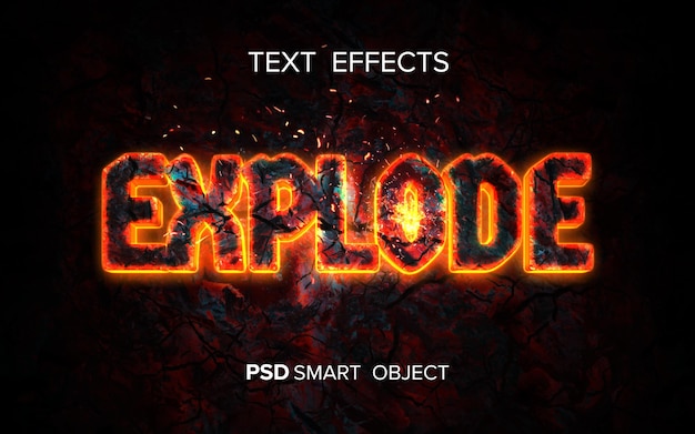 PSD kreatywny efekt tekstowy ognia