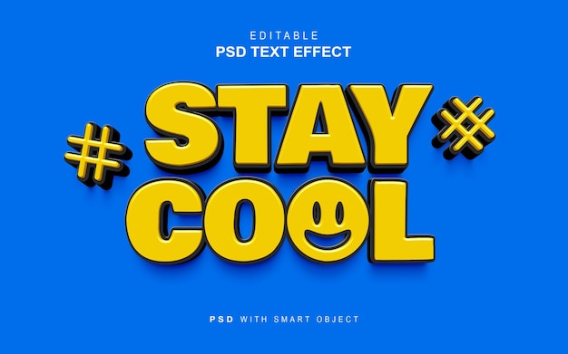 Kreatywny Efekt Tekstu Stay Cool