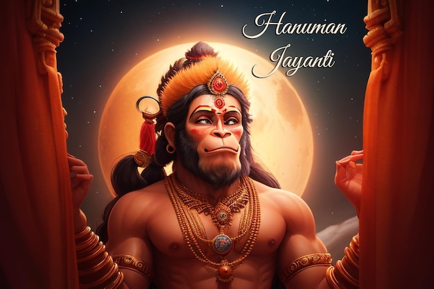 Kreatywny szablon projektowania Hanuman Jayanti