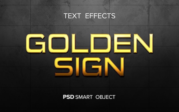 PSD kreatywny złoty efekt tekstowy