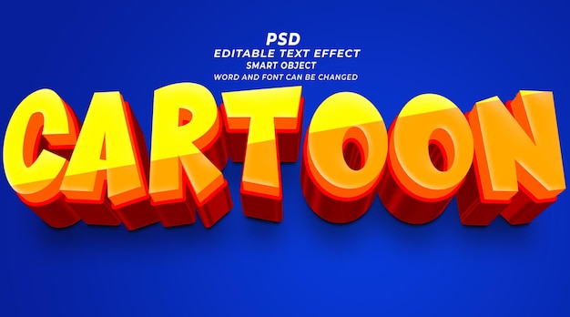 Kreskówka dla dzieci 3d edytowalny tekst PSD szablon Photoshop