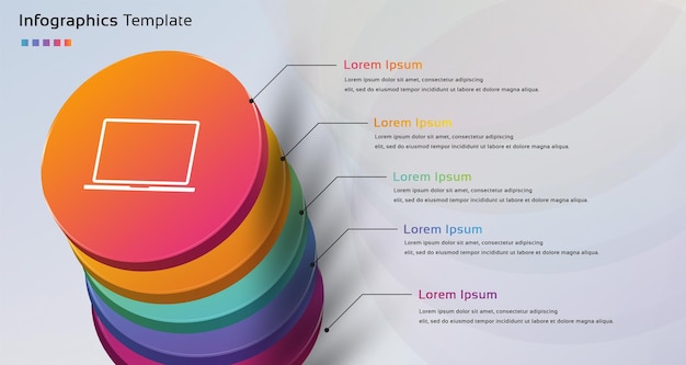 PSD kroki infografiki biznesowej