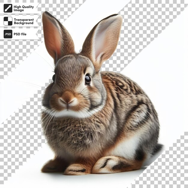 PSD królik, który jest na białym tle z obrazem królik na nim