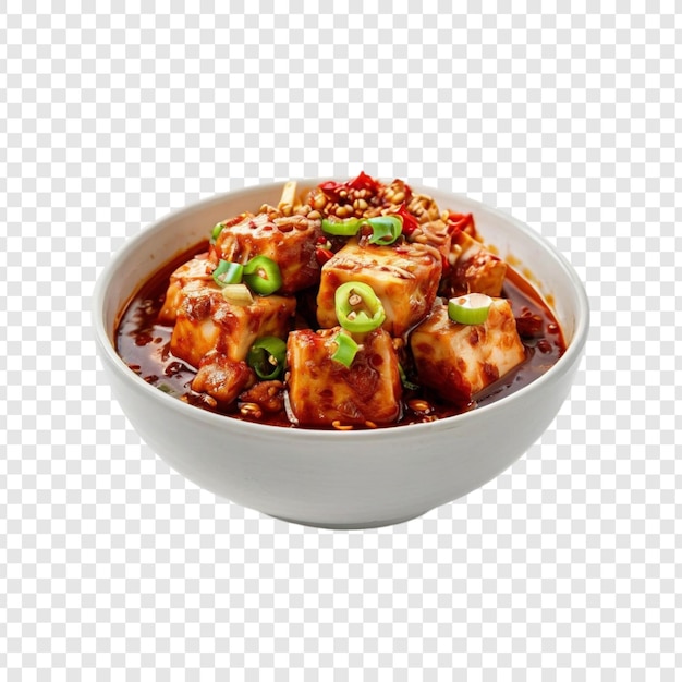Kruidige Mapo Tofu gerecht Chinese keuken Savory Tofu kubussen
