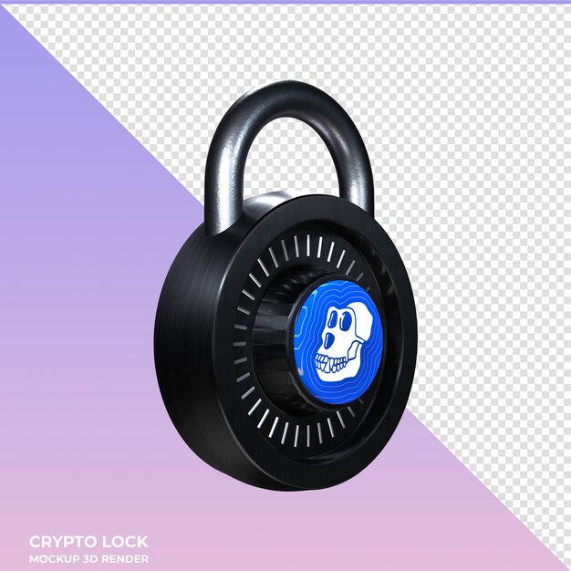 Krypto Lock Apecoin Ape 3d Ikona