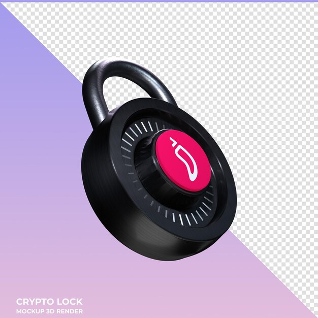 PSD krypto lock chiliz chz 3d ikona