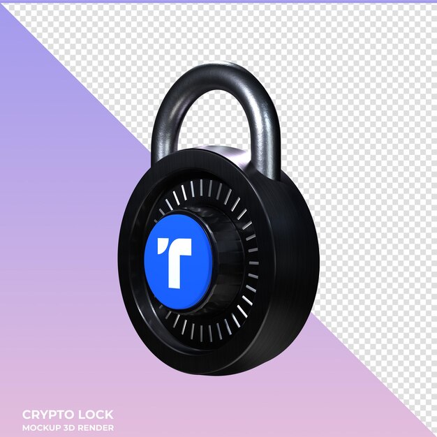 PSD krypto lock trueusd tusd 3d ikona