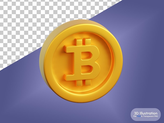 PSD kryptowaluta bitcoin ilustracja 3d