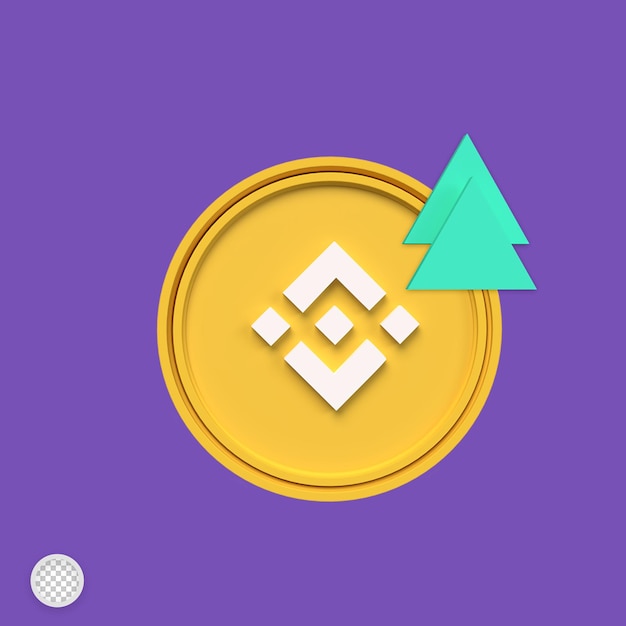 Kryptowaluta BNB rośnie ilustracja renderowania 3d
