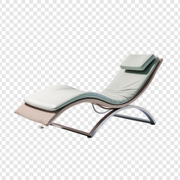 PSD krzesło chaise lounge izolowane na przezroczystym tle