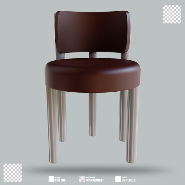 PSD krzesło do kawiarni ilustracja 3d