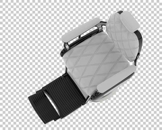 Krzesło fryzjerskie izolowane na przezroczystym tle ilustracja renderingu 3D