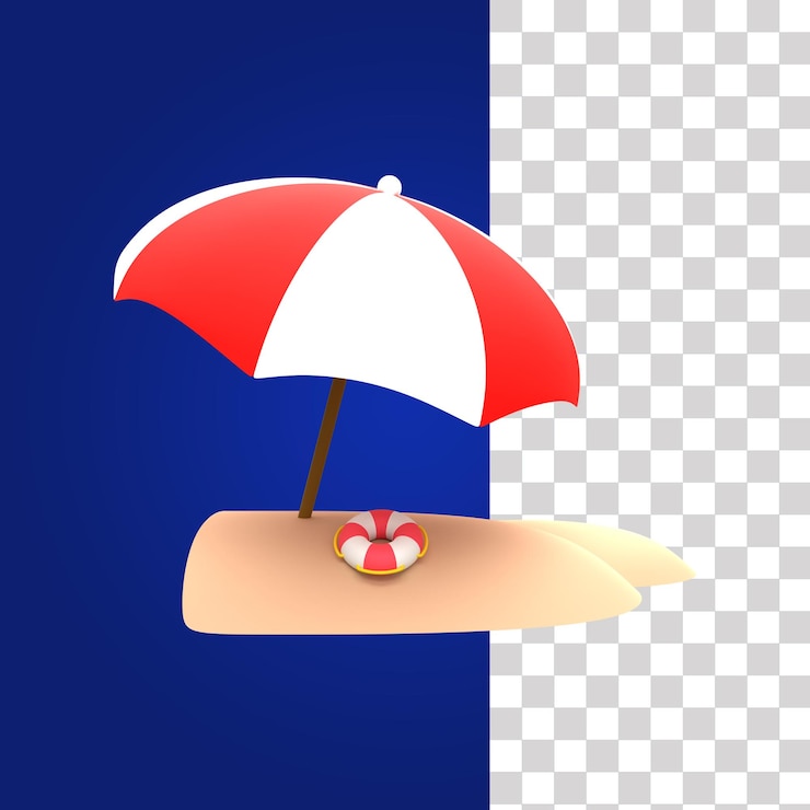 PSD krzesło plażowe ilustracja 3d