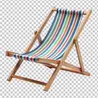 PSD krzesło plażowe na przezroczystym tle