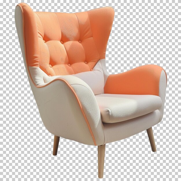 PSD krzesło sofowe izolowane na przezroczystym tle