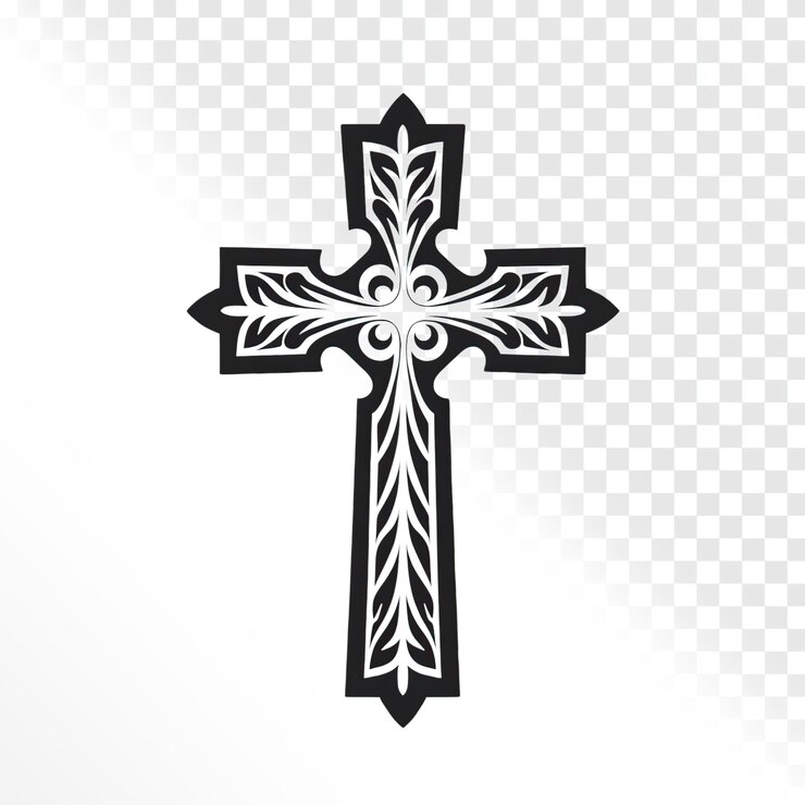 PSD krzyż religijny na przezroczystym tle