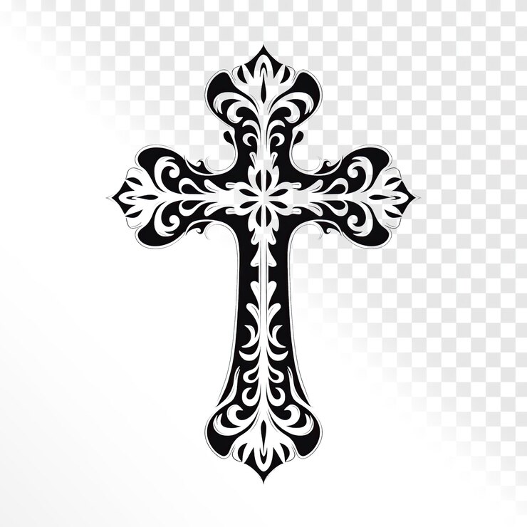 PSD krzyż religijny na przezroczystym tle