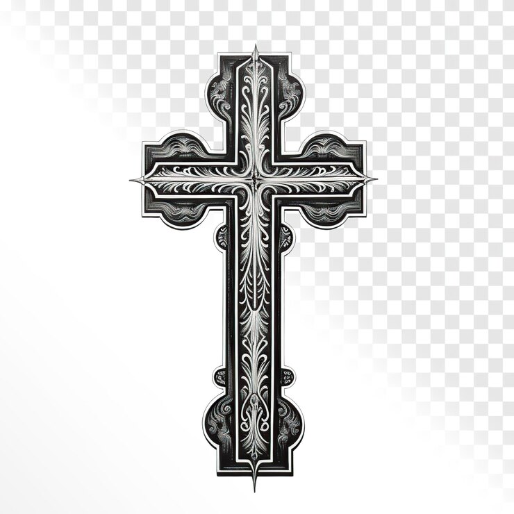 PSD krzyż religijny na przezroczystym tle