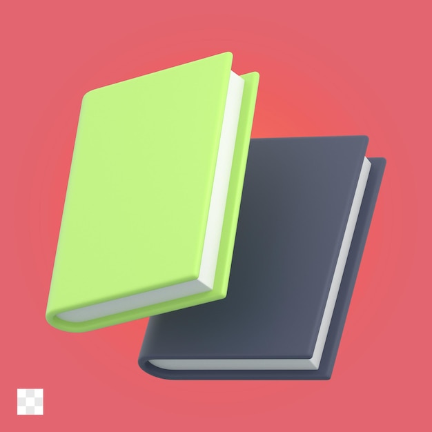 PSD książki 3d ikona