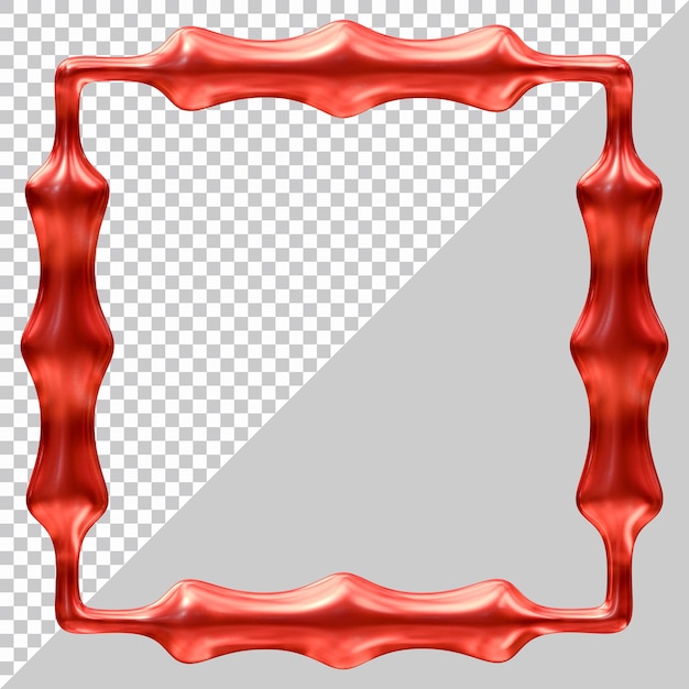 PSD kształt geometryczny projektu ramki w renderowaniu 3d