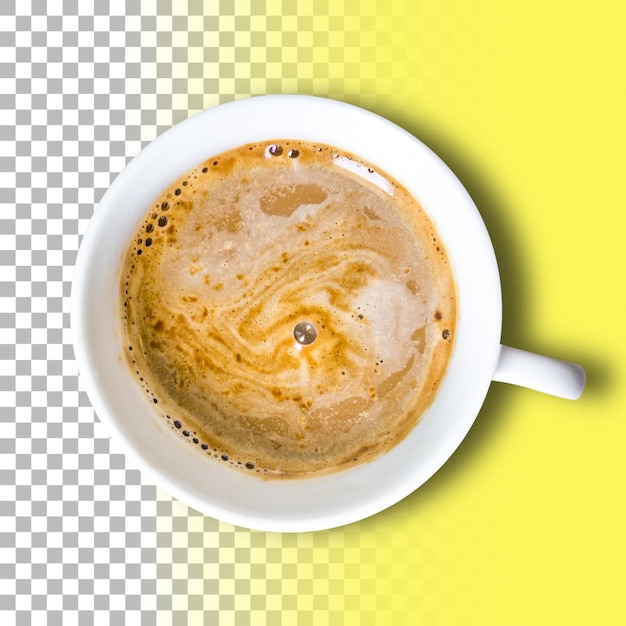 PSD kubek latte na przezroczystym tle