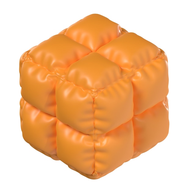 Kubusvorm Abstract Ballon met textuur 3D-object