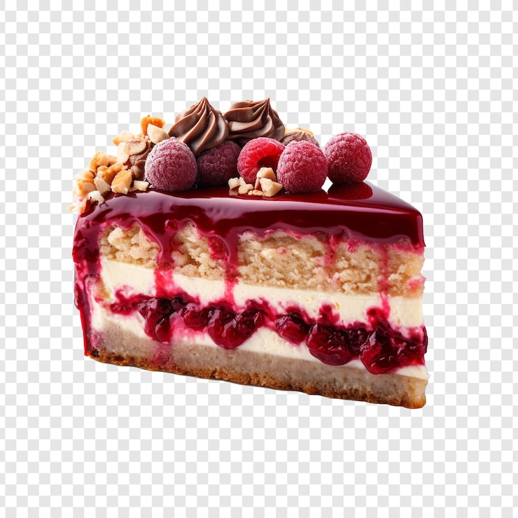 PSD kuchen geïsoleerd op transparante achtergrond