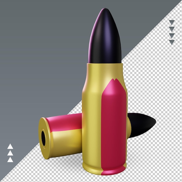 Kula 3D Flaga Belgii renderująca prawy widok